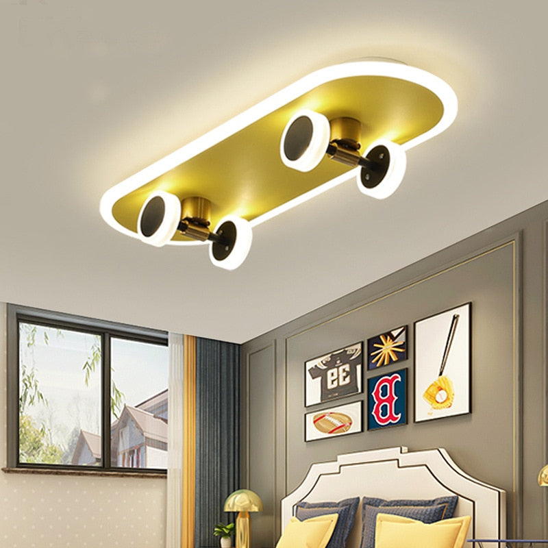 Unique Skateboard Style LED Ceiling Lamp
