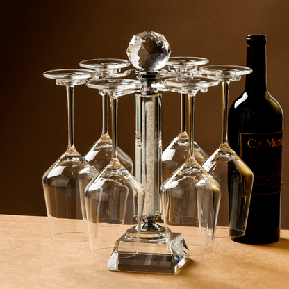 Swivel Crystal Wine Glass Rack