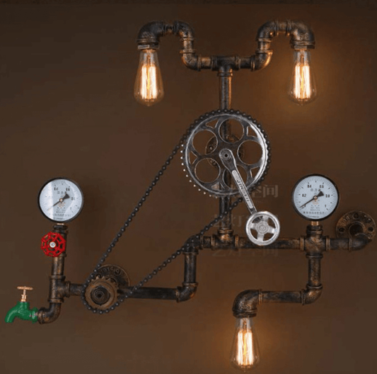 Rustic Metal Wall Lamp Industrial Style Lighting - Pexav