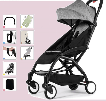 Compact Easy Fold Travel Baby Stroller - Pexav