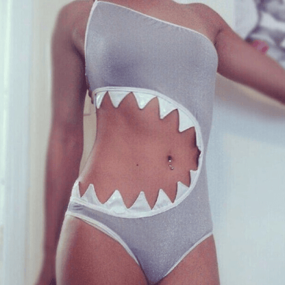 Stylish Shark Print Swimsuits for Women - Pexav