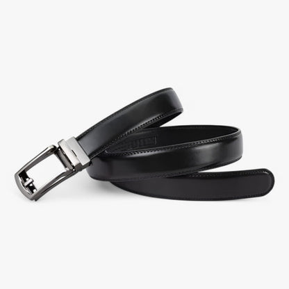 High-Quality Cowhide Leather Men's Belt with Double Layer Design and Alloy Buckle - Stylish and Durable Accessory-5