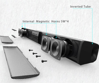 Compact Bluetooth Home Theater Soundbar Speaker System