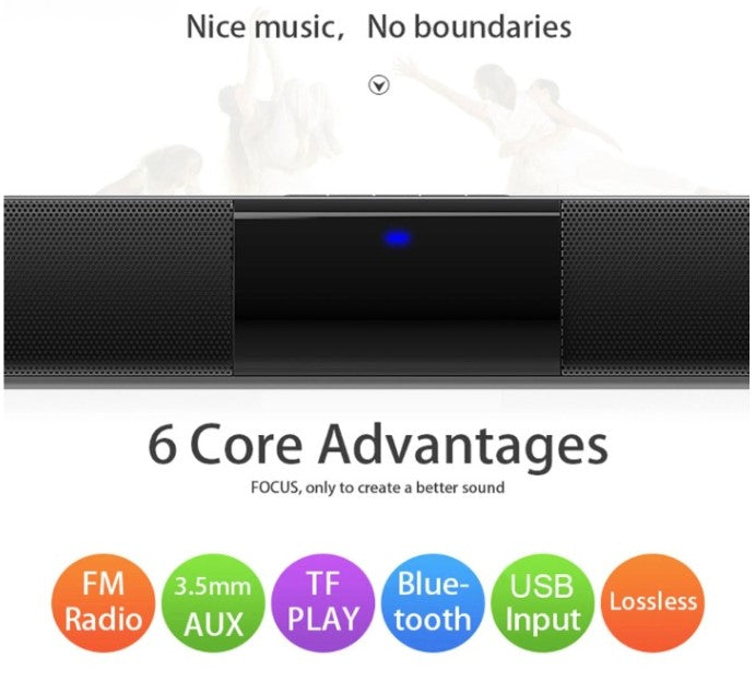 Compact Bluetooth Home Theater Soundbar Speaker System