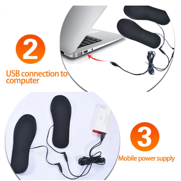 Warm Insulated Heated Insoles for Cold Feet