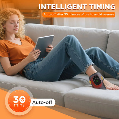 Warm Ankle Massager with Vibration and Timer