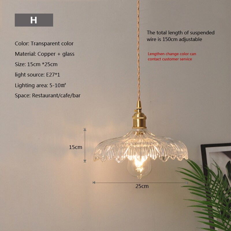 Clear Glass Drop Pendant Light