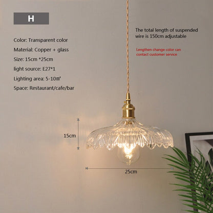 Clear Glass Drop Pendant Light