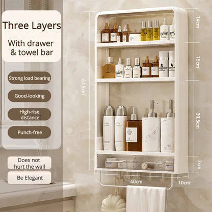 Space Saving Easy Install Bathroom Storage Shelf