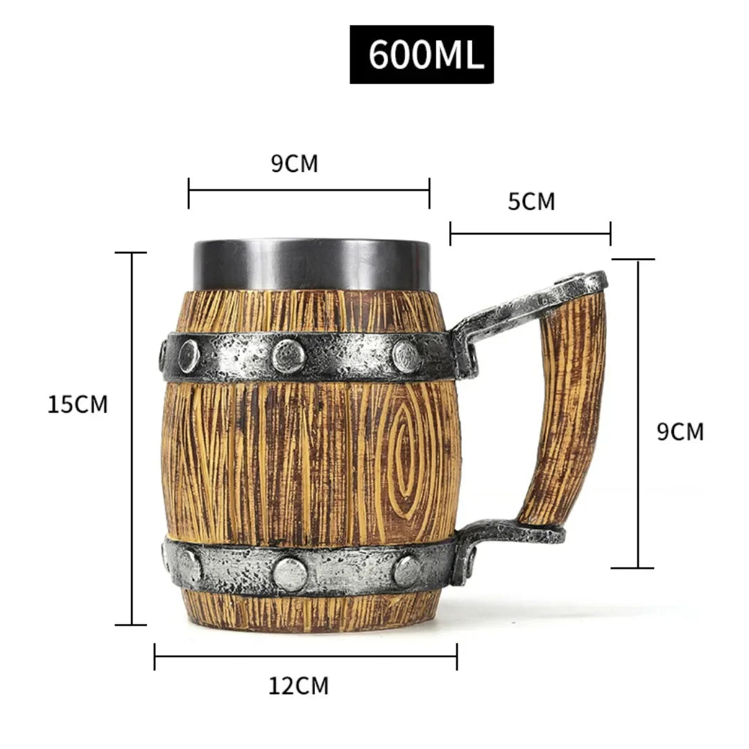 Unique Norse Design Wooden Coffee Mug