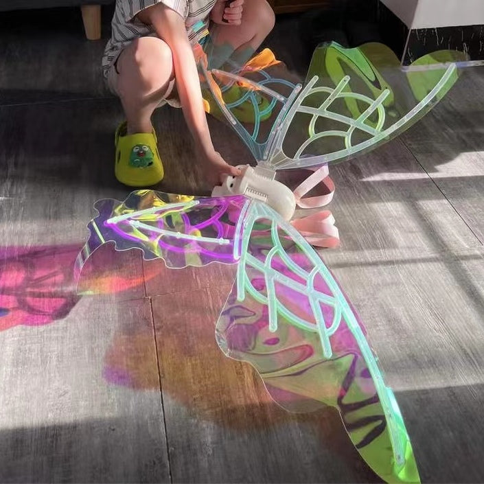 Colorful LED Fairy Wing Costume for Kids and Adults
