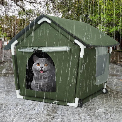 Waterproof Pet Shelter with Cozy Bed