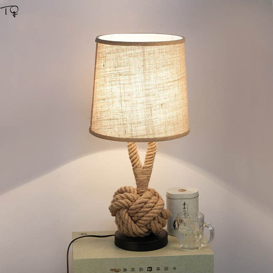 Vintage Nautical Cord Table Lamp - Pexav