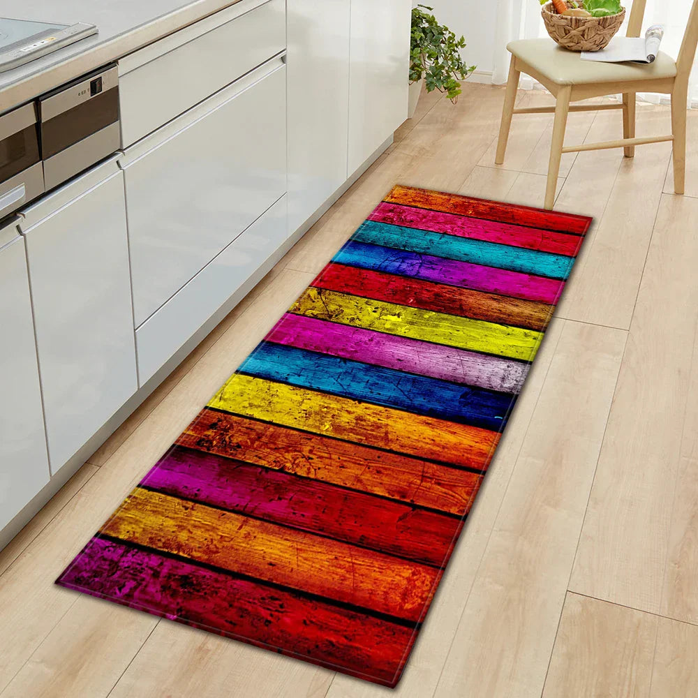 Classic Wooden Style Anti-slip Area Rugs