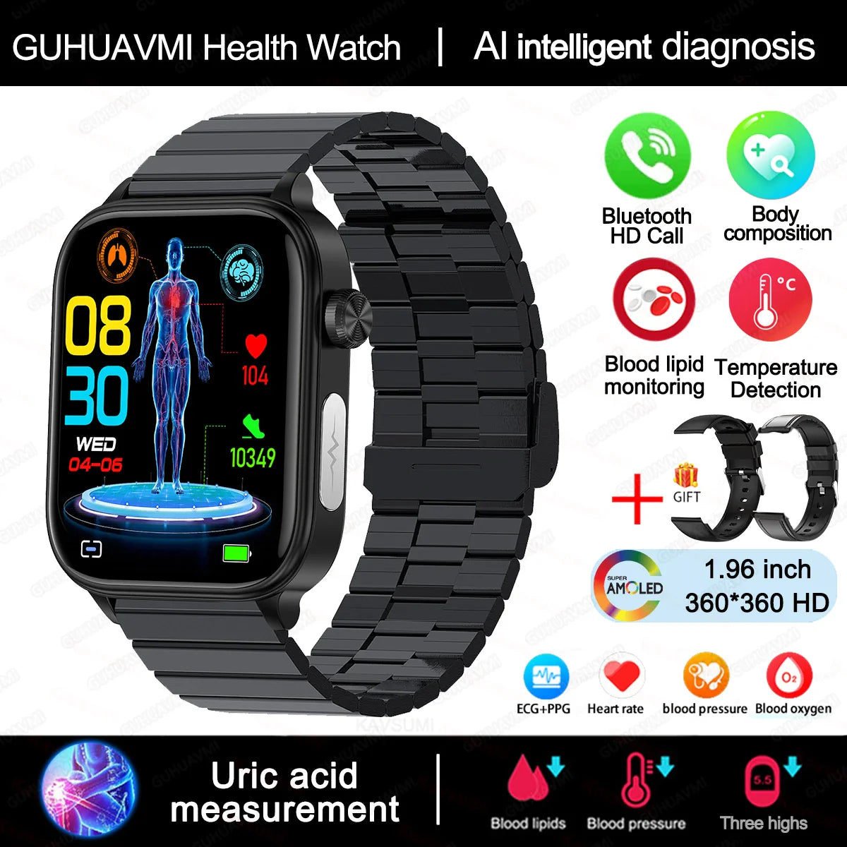 Advanced Fitness Tracker Watch with Heart Rate Monitor