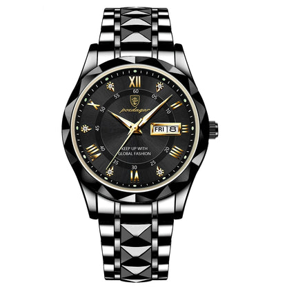 Men's Silver Tone Luminescent Watch