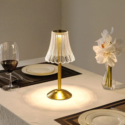 Luxurious Glass Table Lamp with Sparkling Crystal Shade