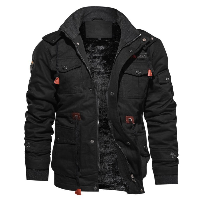 Warm Fleece Hoodie Jacket for Men - Pexav