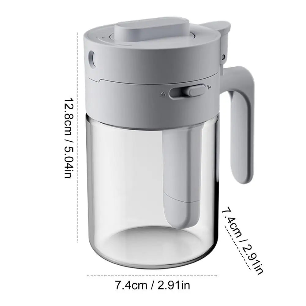 Clear Airtight Spice Jar with Lid and Spoon