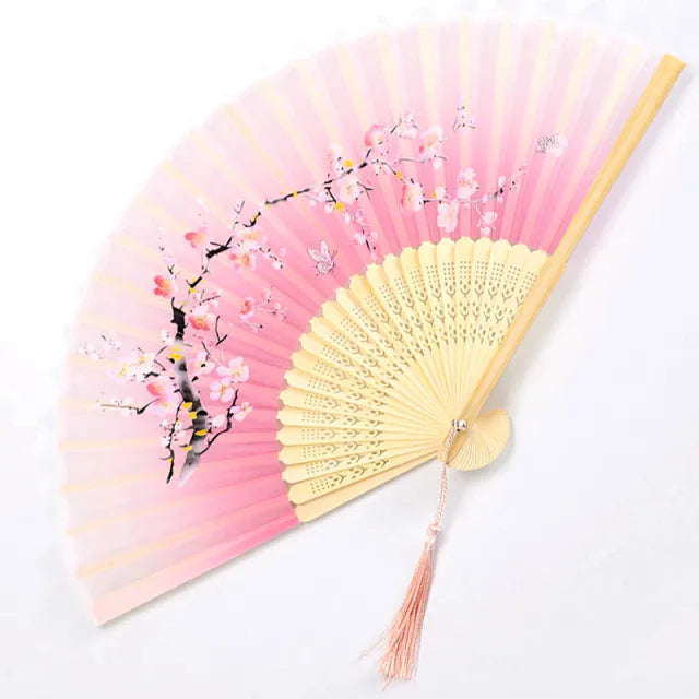 Classic Oriental Floral Folding Fan