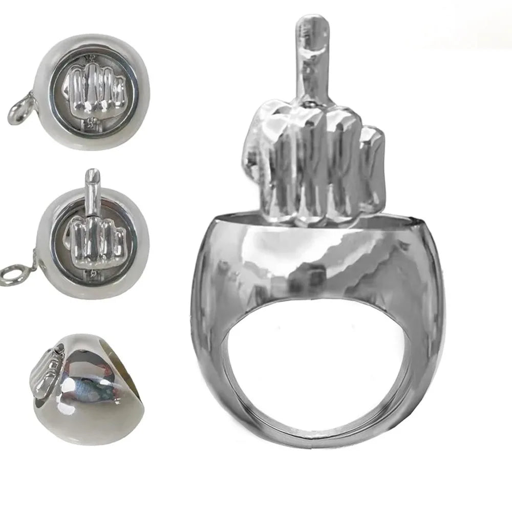 Trendy Rebel Finger Sign Ring