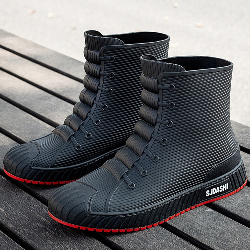 Waterproof Slip On Rain Boots For Women - Pexav