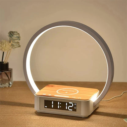 Round Smart Wireless Charging Table Lamp - Pexav