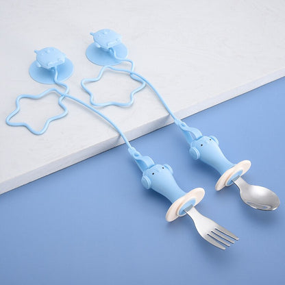 Safe Baby Feeding Spoon Fork Set