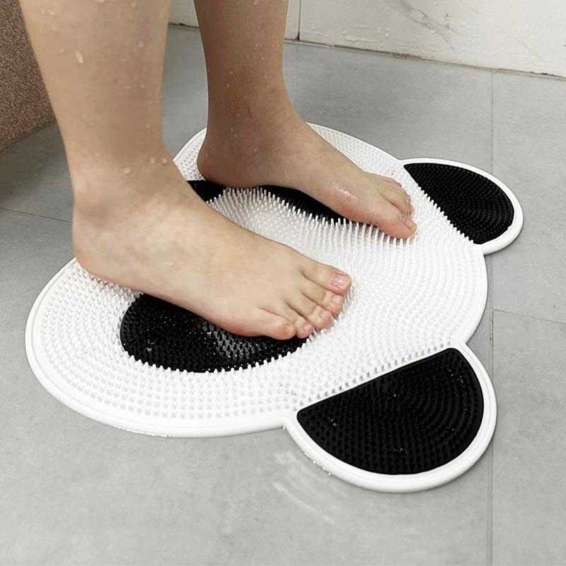 Soft Grip Floral Bath Mat with Massage Design - Pexav
