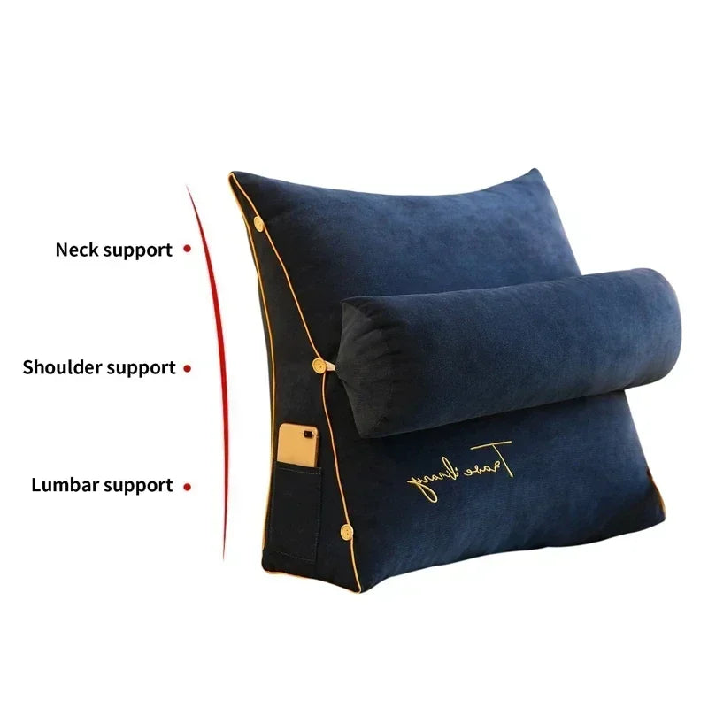 Comfortable Bed Pillow for Reading and TV Support