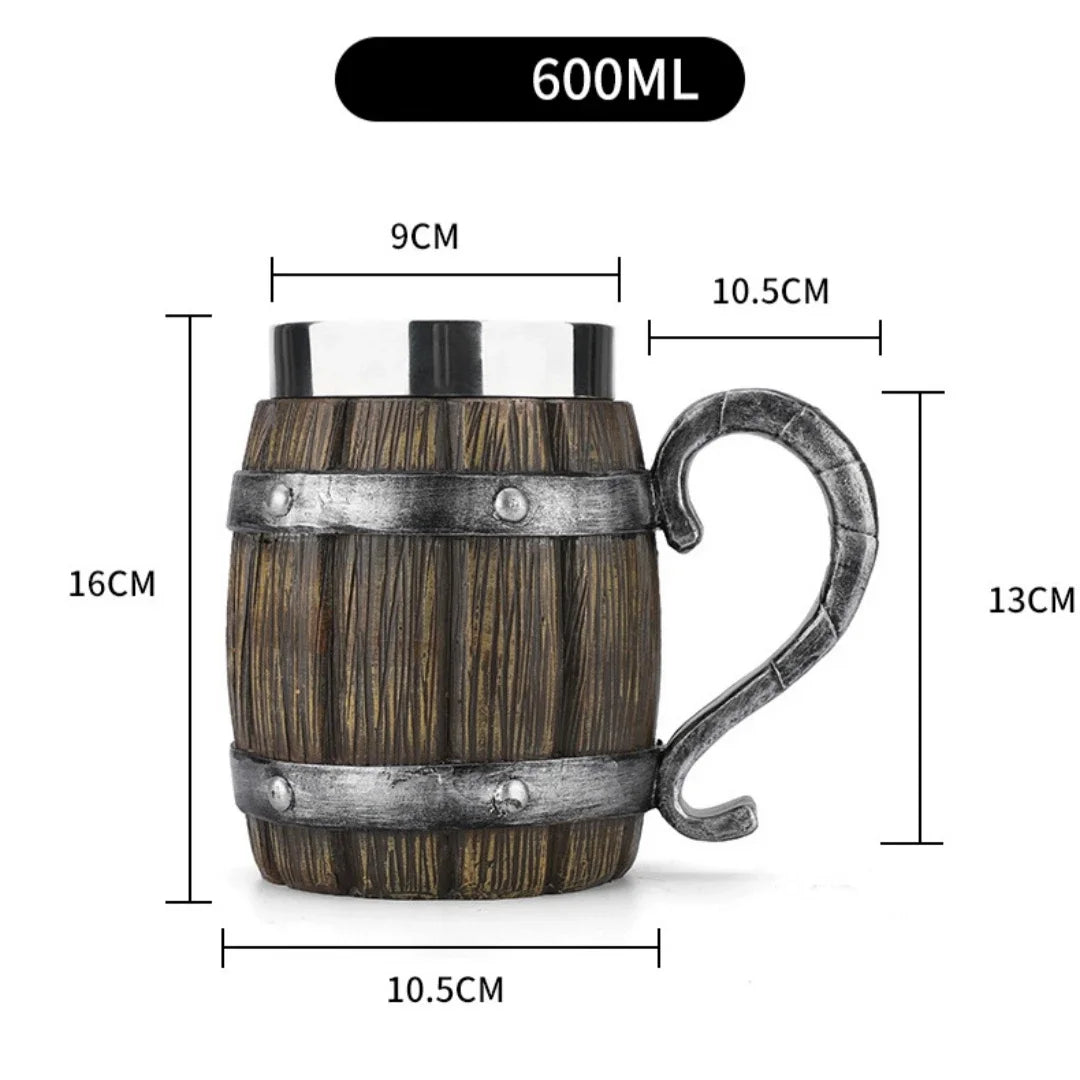 Unique Norse Design Wooden Coffee Mug