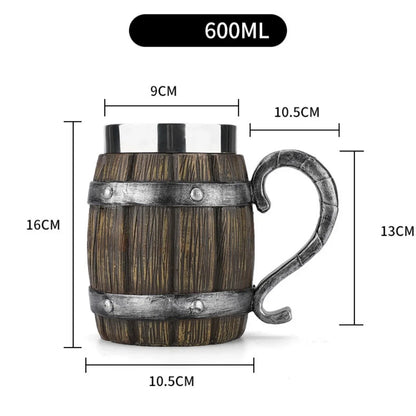 Unique Norse Design Wooden Coffee Mug