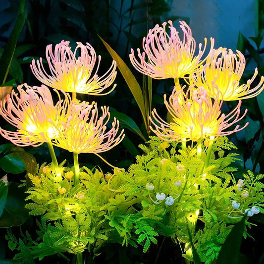 Bright Colorful Outdoor Solar Powered Flower Lamp - Pexav