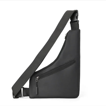 Anti-Theft Men's Leather Chest Crossbody Sling Bag