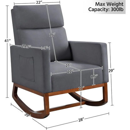 Comfortable Wooden Patio Rocking Chair