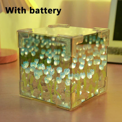 Decorative Floral Glass Table Lamp