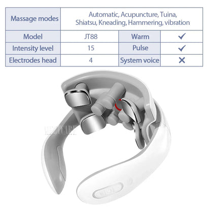 Wireless Rechargeable Neck Massager for Pain Relief