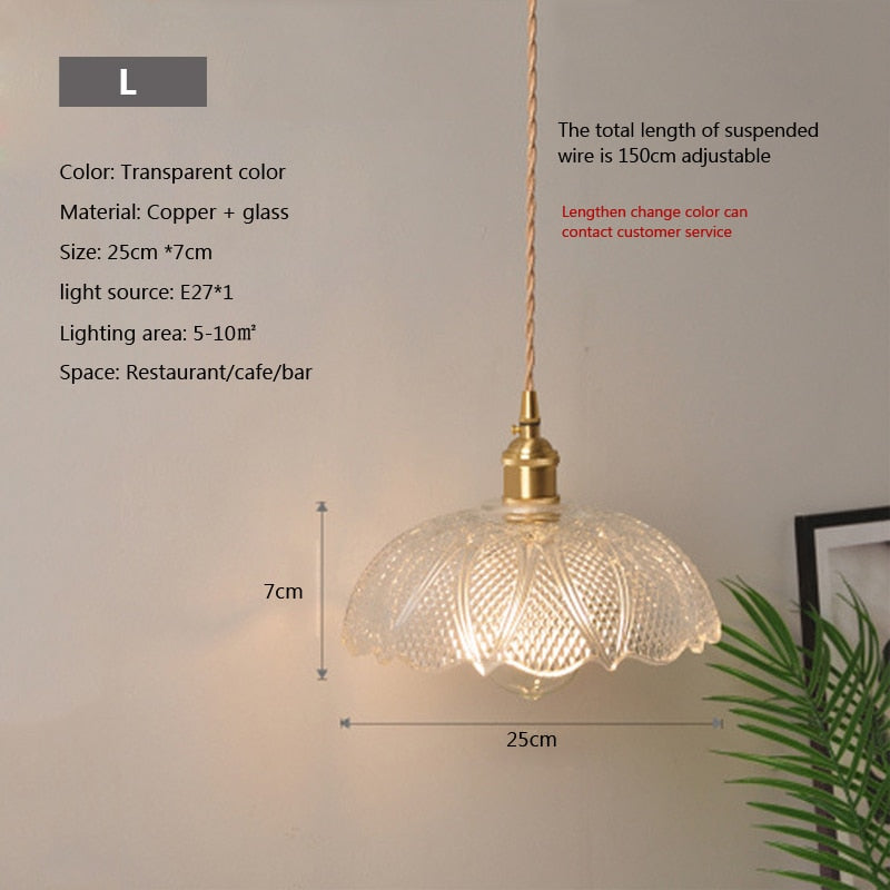 Clear Glass Drop Pendant Light