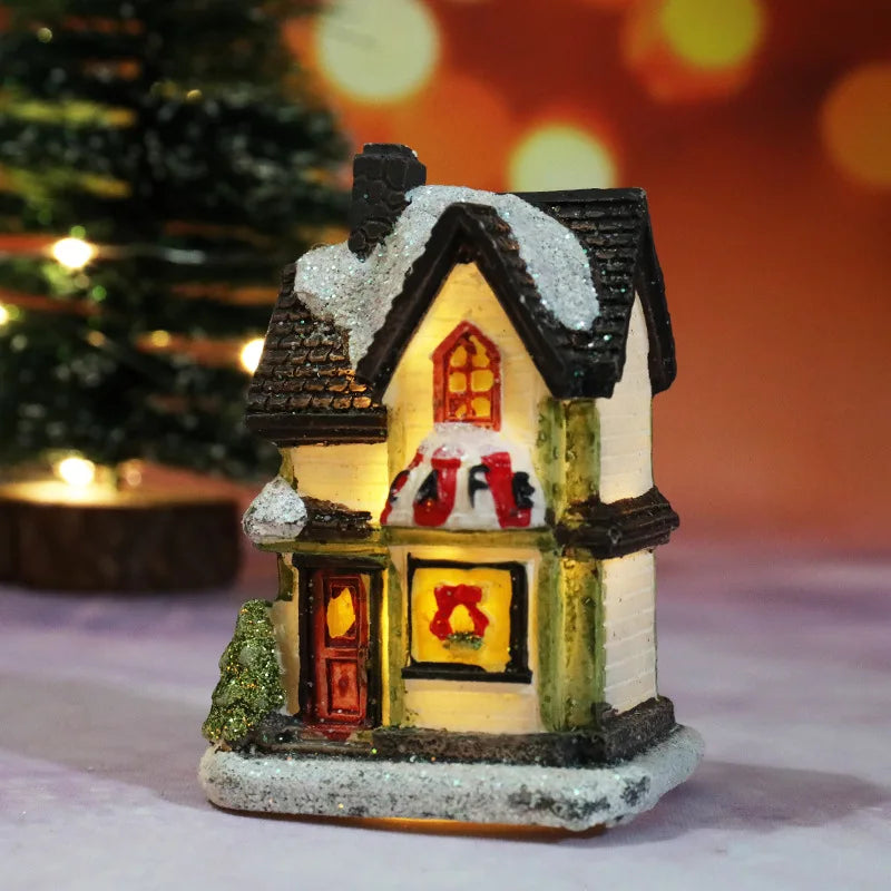 Festive LED Holiday Home Decor Figurines