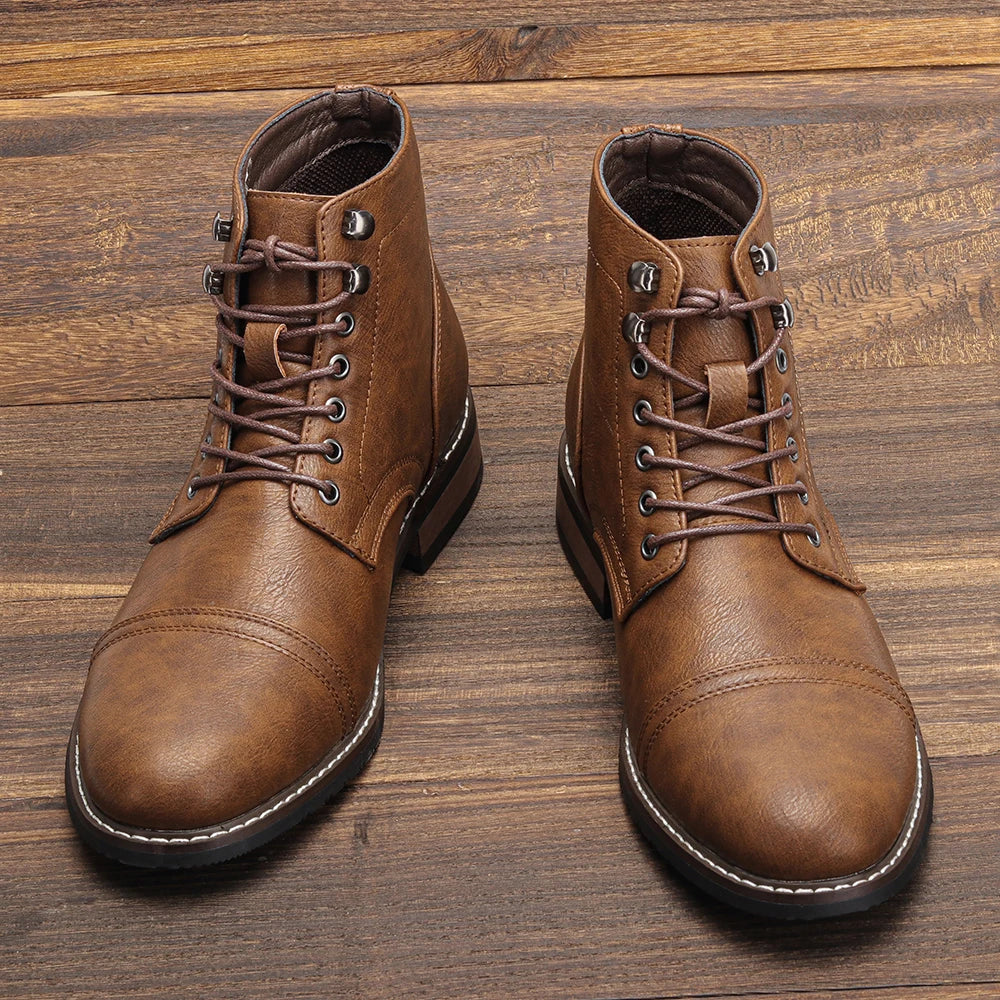 Classic Brown Ankle Boots for Daily Wear - Pexav