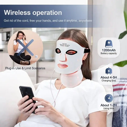 Colorful LED Facial & Neck Mask – Intensive Light Therapy