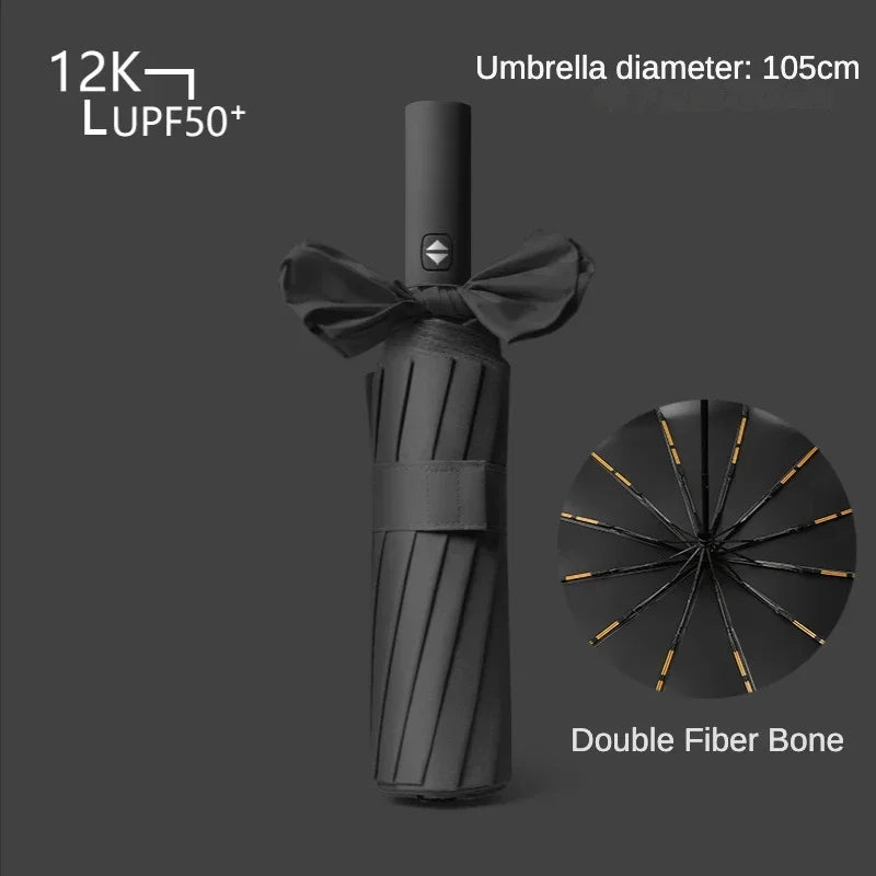 Windproof Waterproof Compact Sun Umbrella