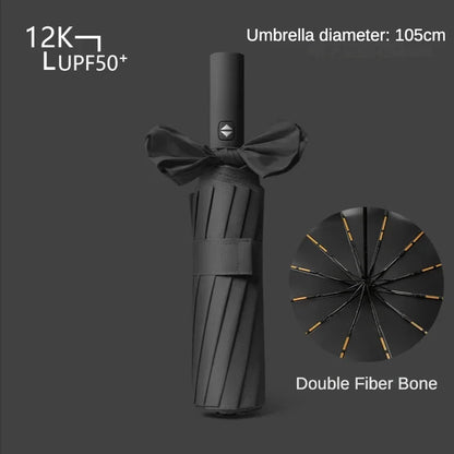 Windproof Waterproof Compact Sun Umbrella
