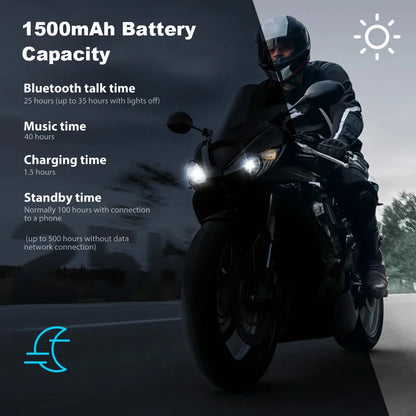 Waterproof Motorcycle Bluetooth Intercom for 10 Riders
