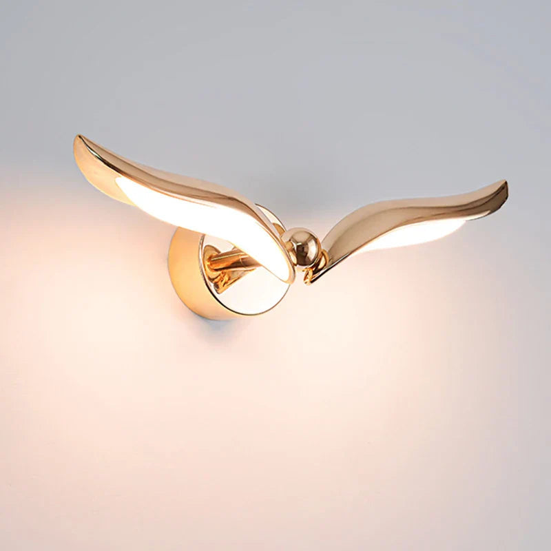 Seagull Wall Sconce Lighting with Cozy Warm Light and Elegant Gold Finish – Unique Wall Lamp for Home Decor 1