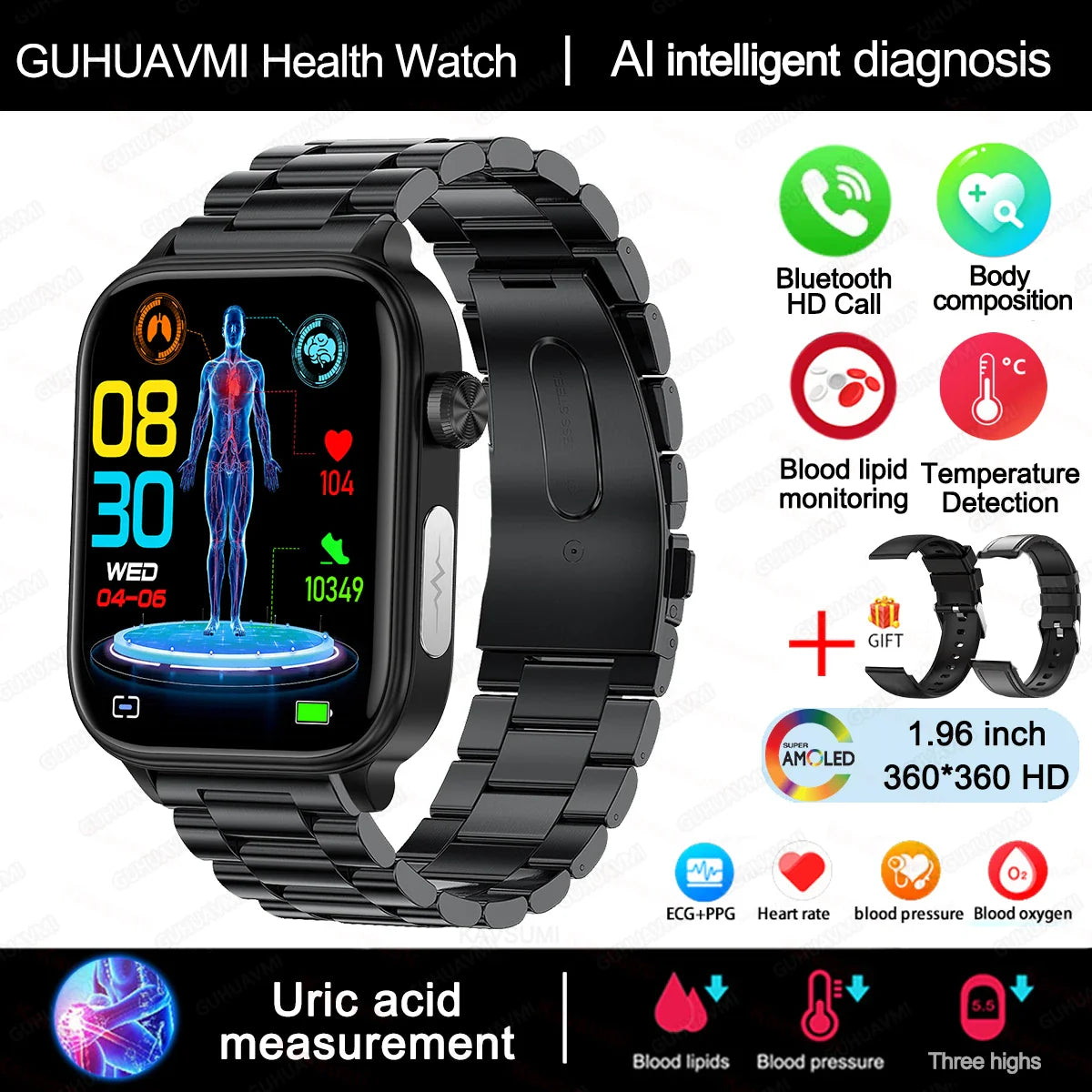 Advanced Fitness Tracker Watch with Heart Rate Monitor