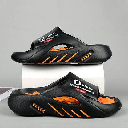 Vibrant Flame Comfortable Summer Massage Slippers - Pexav