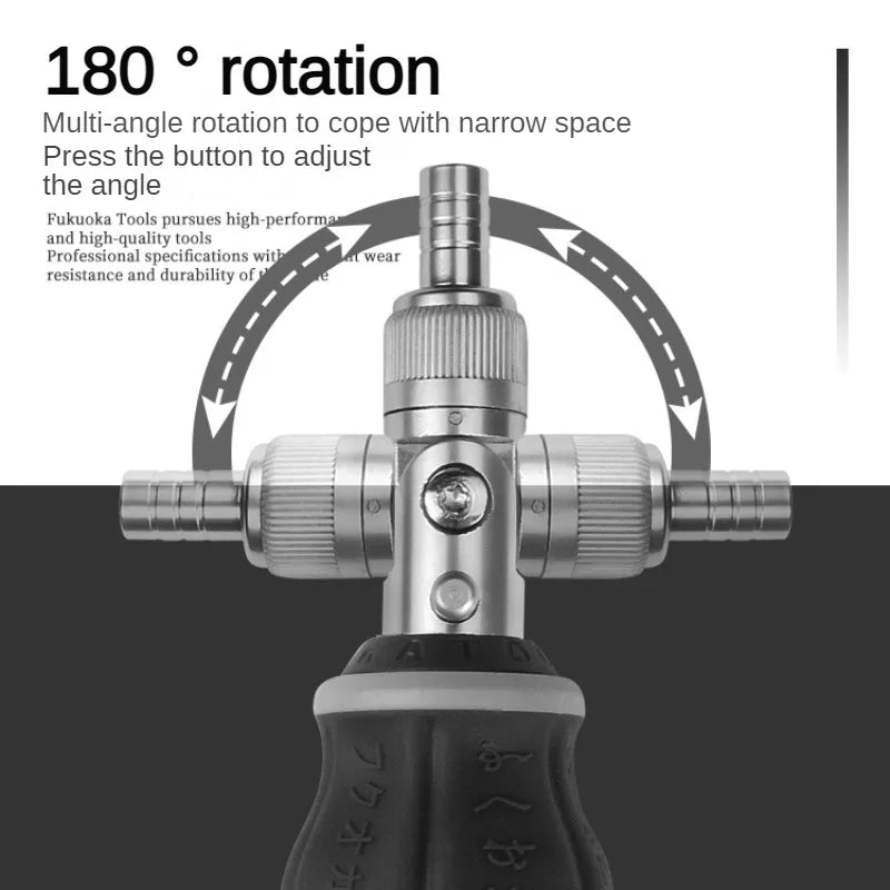 Versatile 8-in-1 Ratchet Screwdriver with Ergo Grip