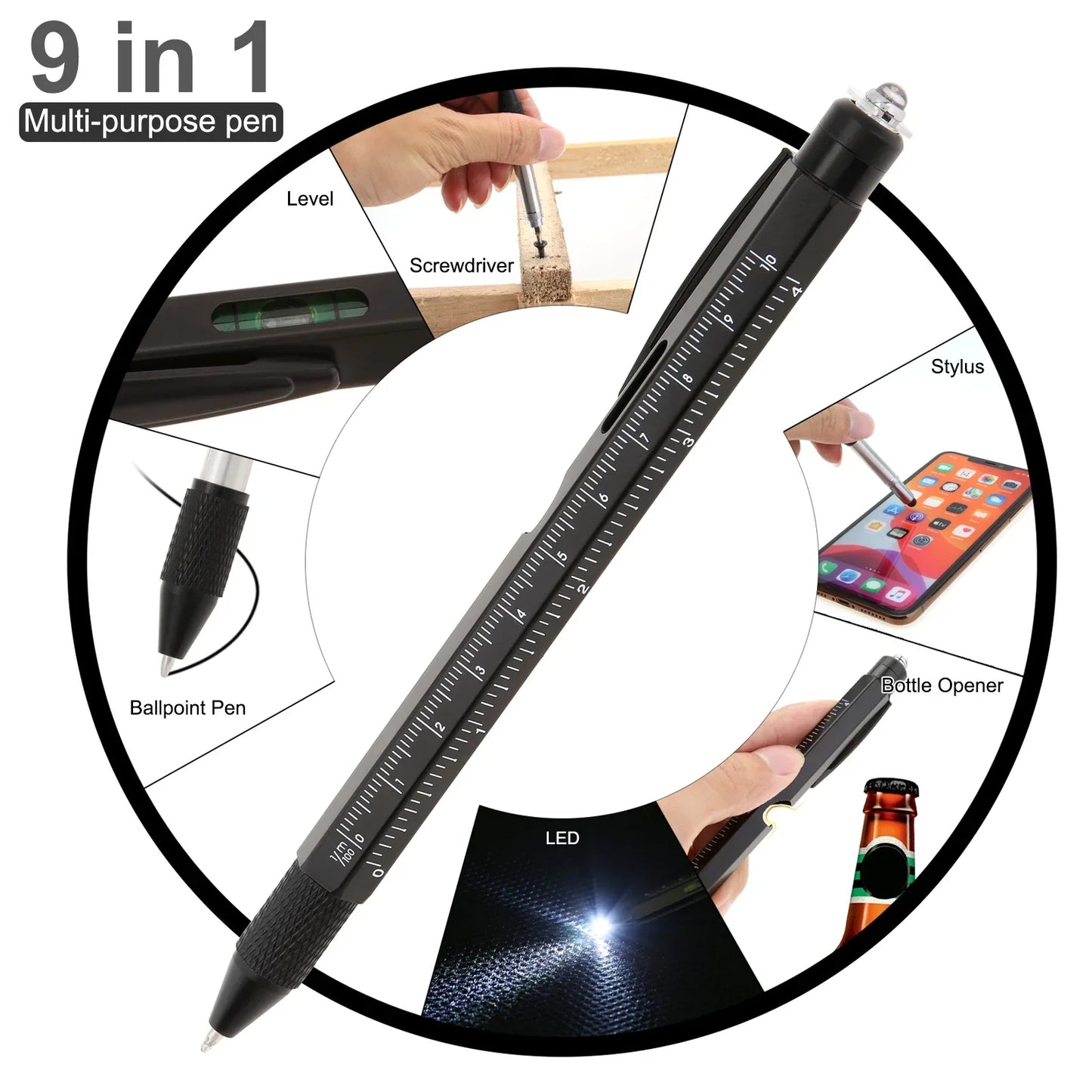 Versatile 9in1 Multi Tool Pen