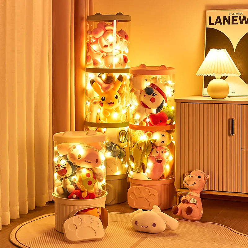 Clear Plastic Toy Box Kids Storage Cube Organizer - Pexav